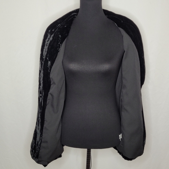 J. Jill Silk Blend One Button Fully Lined Black Velvet Blazer - Size XS - Picture 7 of 11